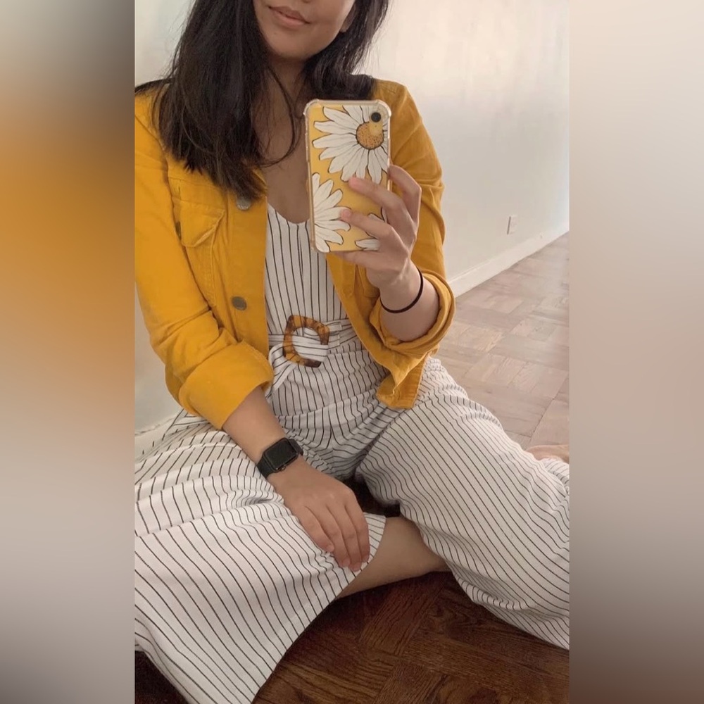 ASOS White Striped Jumpsuit
